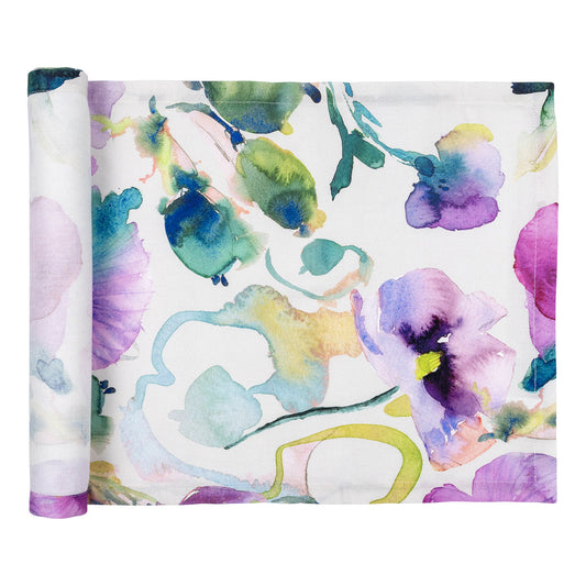 Pentik Kukkapelto Purple / Multi Coated Table Runner