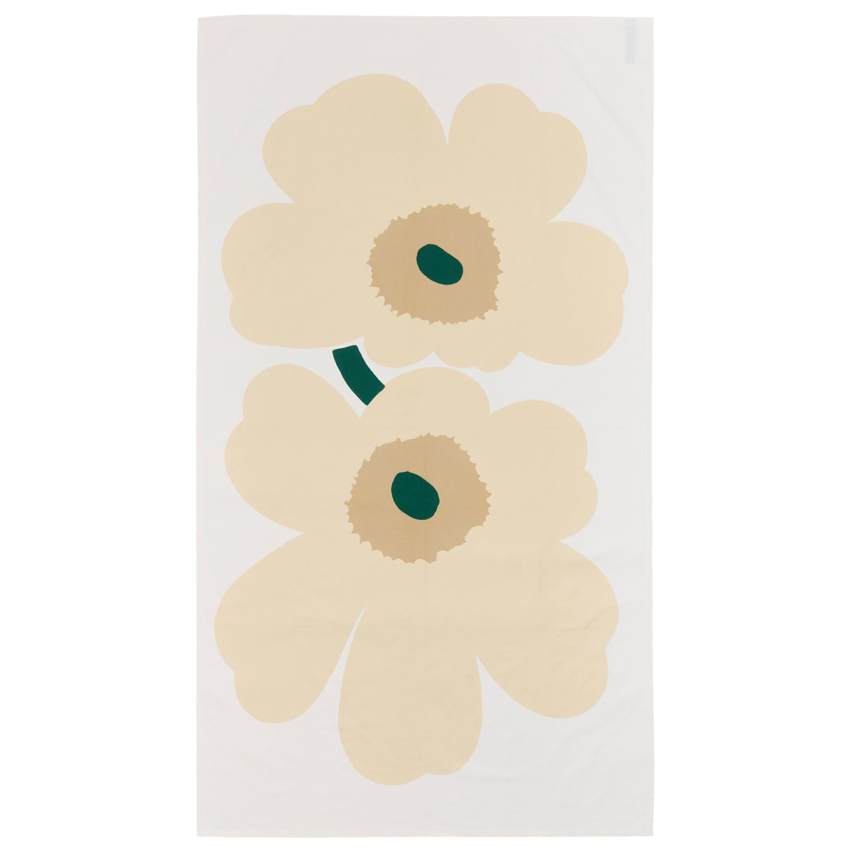Marimekko Anniversary Unikko White / Beige / Dark Green Tablecloth