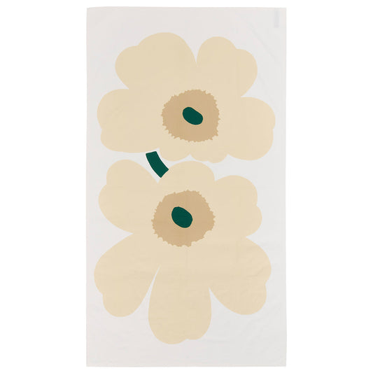 Marimekko Anniversary Unikko White / Beige / Dark Green Tablecloth