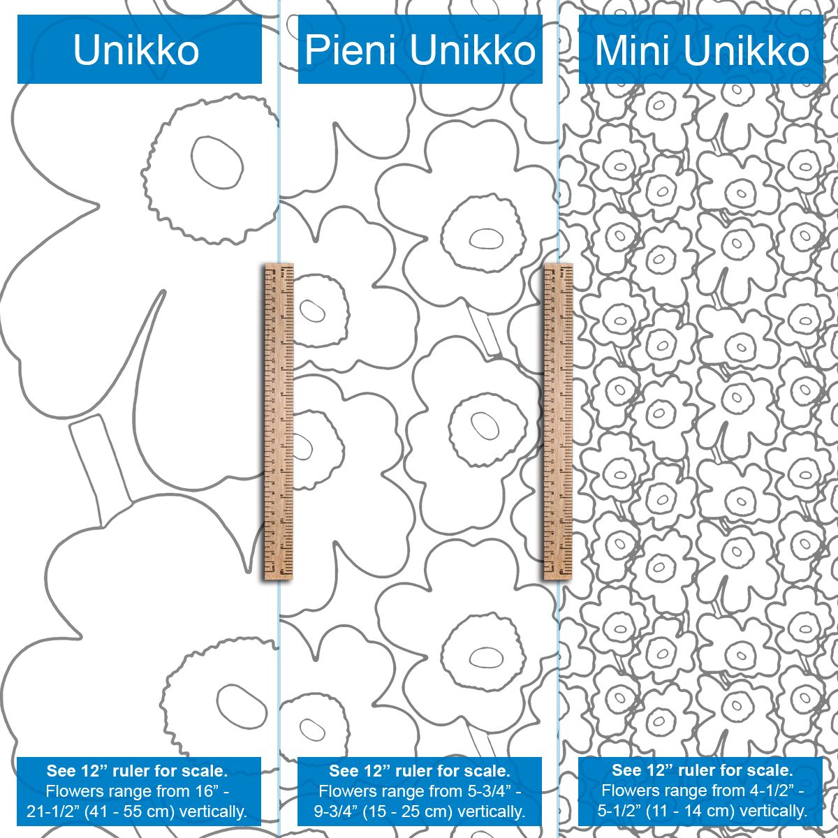 Marimekko Piirto Unikko Off White / Dark Green Linen Fabric